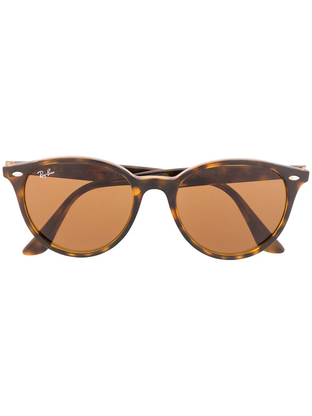 

Солнцезащитные очки в оправе черепаховой расцветки Ray-Ban, коричневый