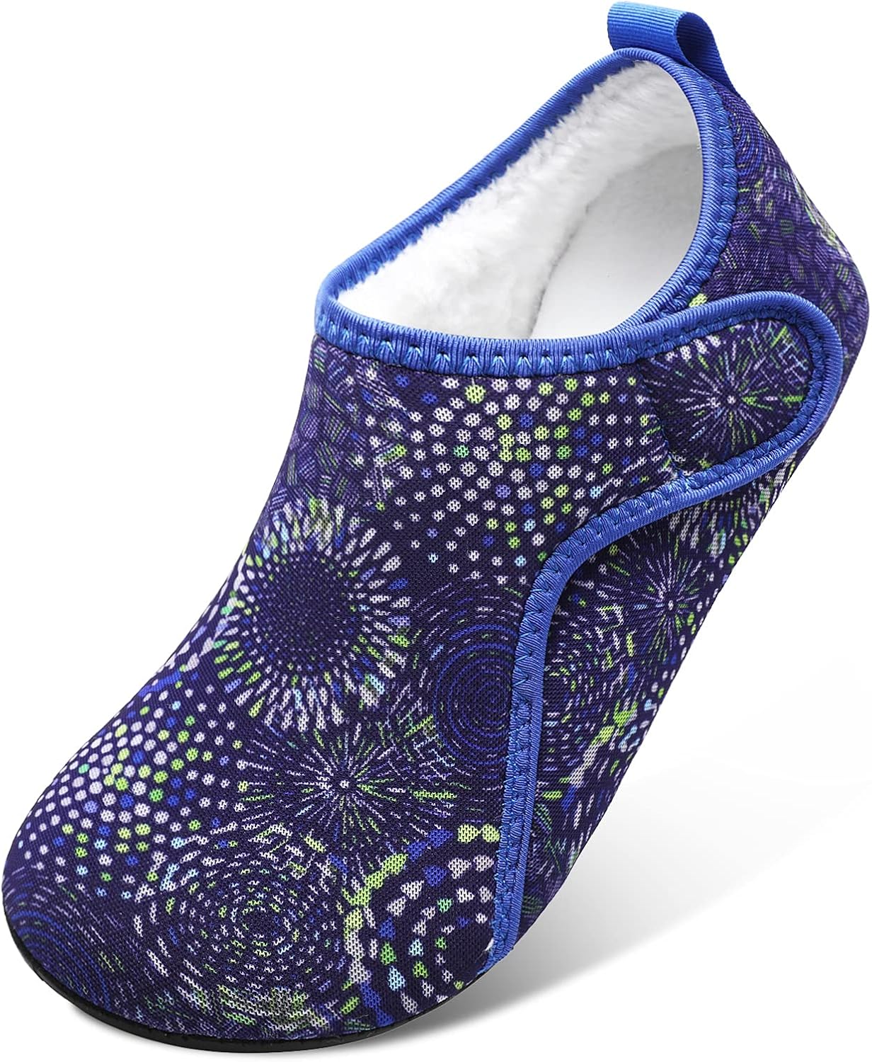 

Домашние тапочки L-RUN для женщин и мужчин, теплые домашние тапочки для дома, босоножки, противоскользящие, Navy Circle