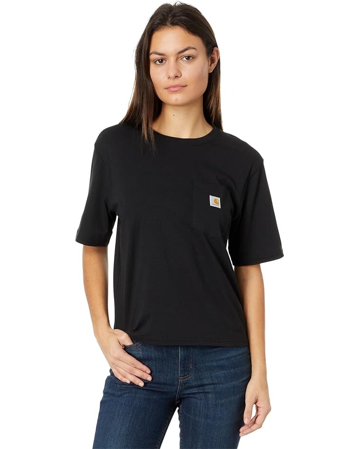 

Футболка Carhartt Loose Fit Lightweight Short Sleeve Crew Neck, черный