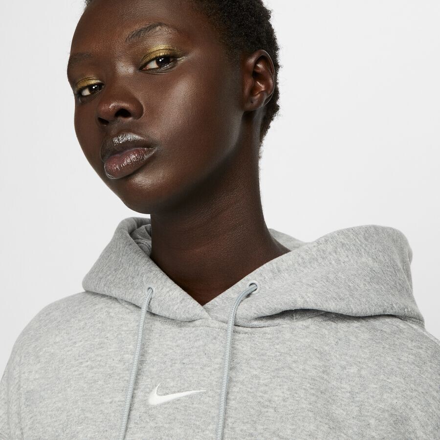 Спортивная одежда Объемная толстовка из флиса Phoenix NIKE, цвет dk grey heather/sail — фото 3