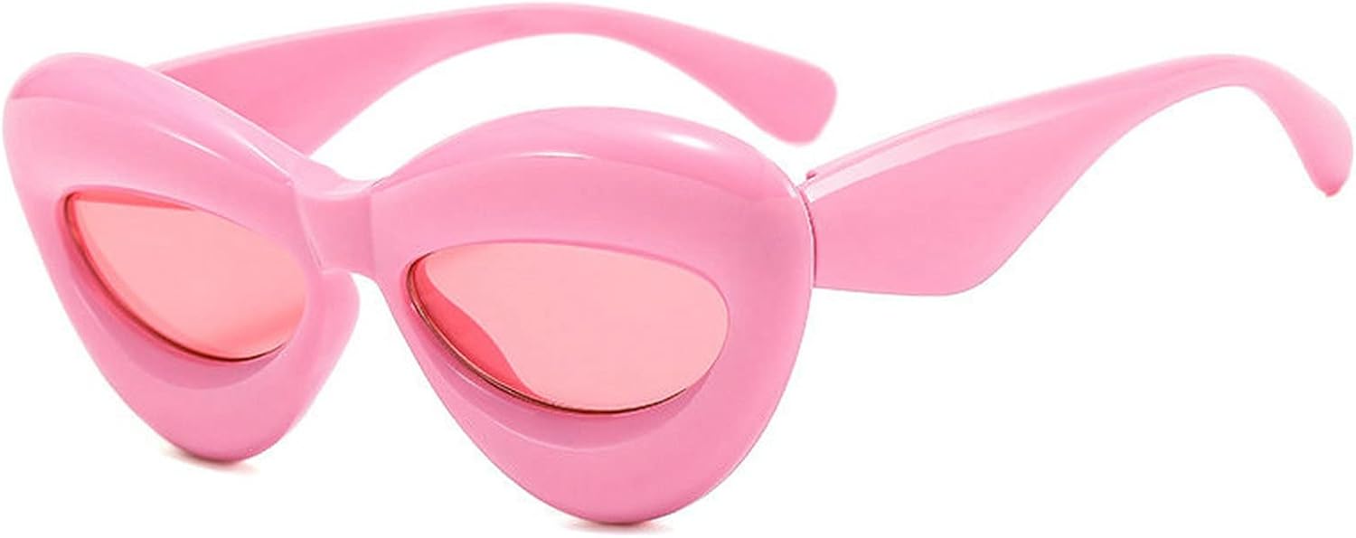 

Солнцезащитные очки COTIA в стиле ретро «Кошачий глаз», яркие цвета, модные для женщин, в стиле панк и хип-хоп, с овальными линзами, защита от УФ-излучения UV400, уникальные солнцезащитные очки для мужчин, Pinkc9