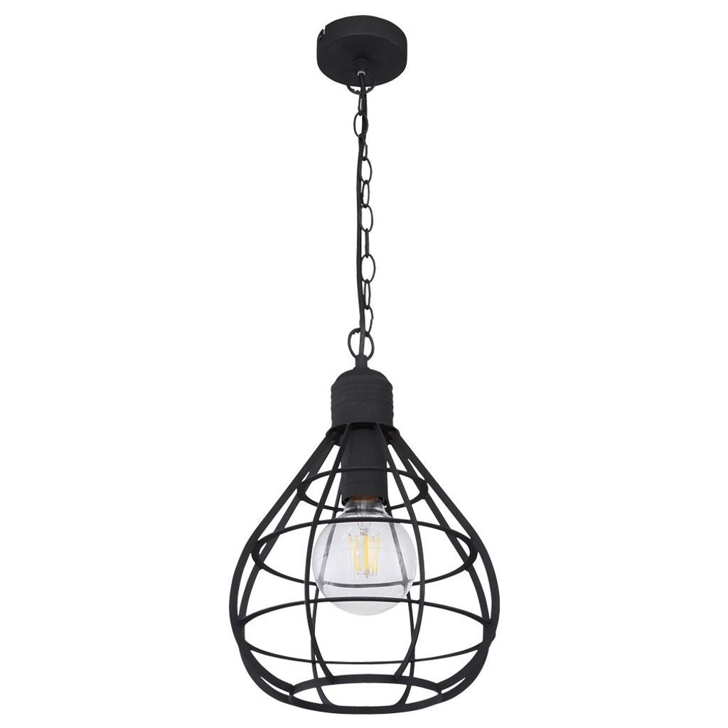 

Подвесной светильник, металл, черный, абажур, E27, D 25 см Globo Lighting