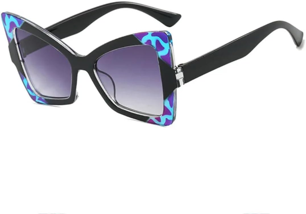 

Модные солнцезащитные очки большого размера для женщин, роскошные летние солнцезащитные очки для мужчин, для путешествий, вечеринок, поездок, с защитой от УФ-излучения UV400 VVTWSSW, Black Gradient Gray