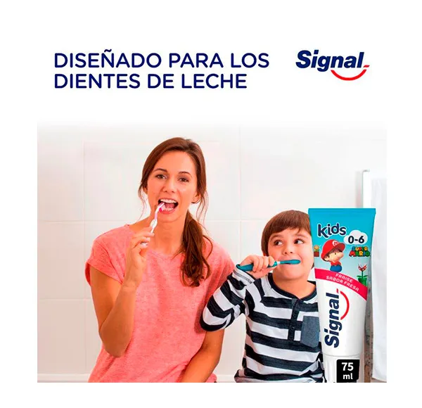 Клубничный вкус Dentífrico Kids 0-6 Años Signal, 75 ml — фото 3