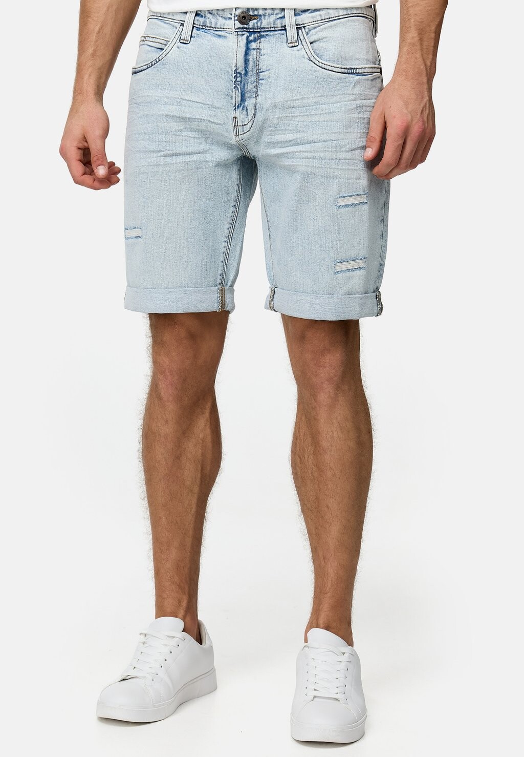 

Джинсовые шорты Incaden INDICODE JEANS, дырочки из поролона синие