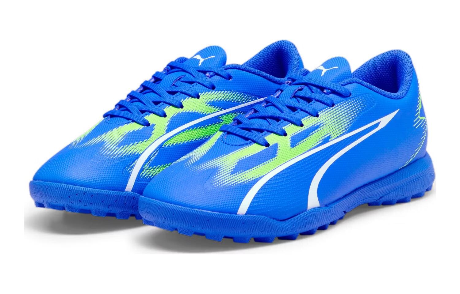 Футбольные бутсы Ultra Play Kids для начальной школы Puma, цвет Blue/Green White — фото 3