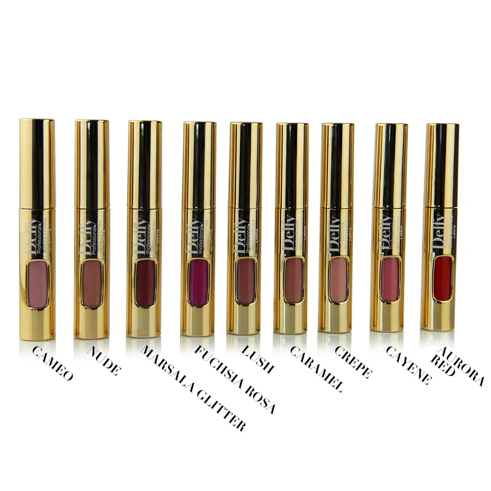 Помада для губ Lipfix gold labial líquido Delfy, цвет fuchsia rosa, 8 гр. — фото 3