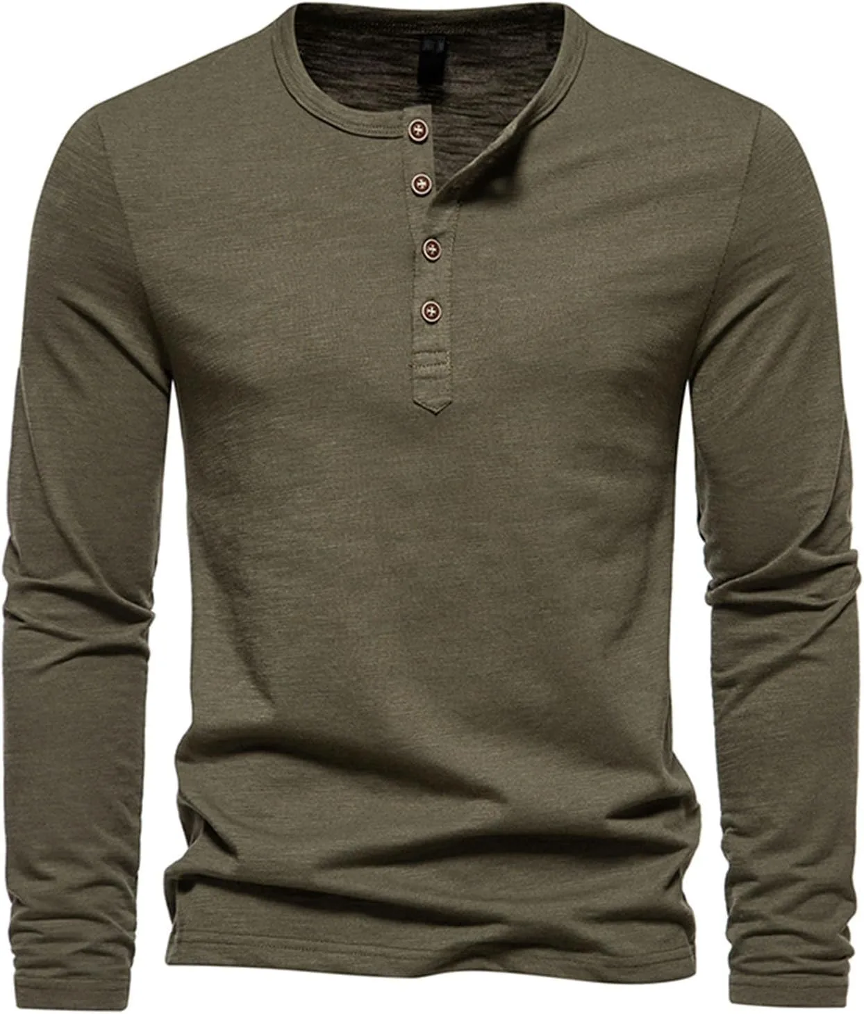 

Мужская футболка Henley с длинным рукавом Slim Fit