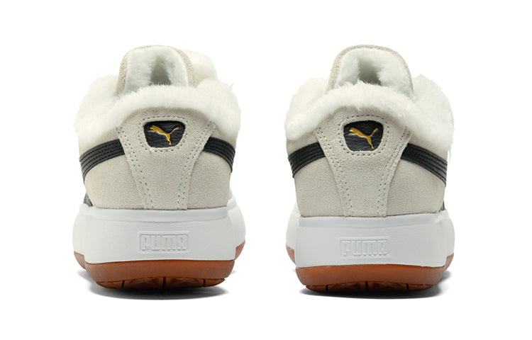 Кеды (WMNS) PUMA Suede Mayu 'Fur - Whisper White Black' 385265-01, кремовый — фото 4