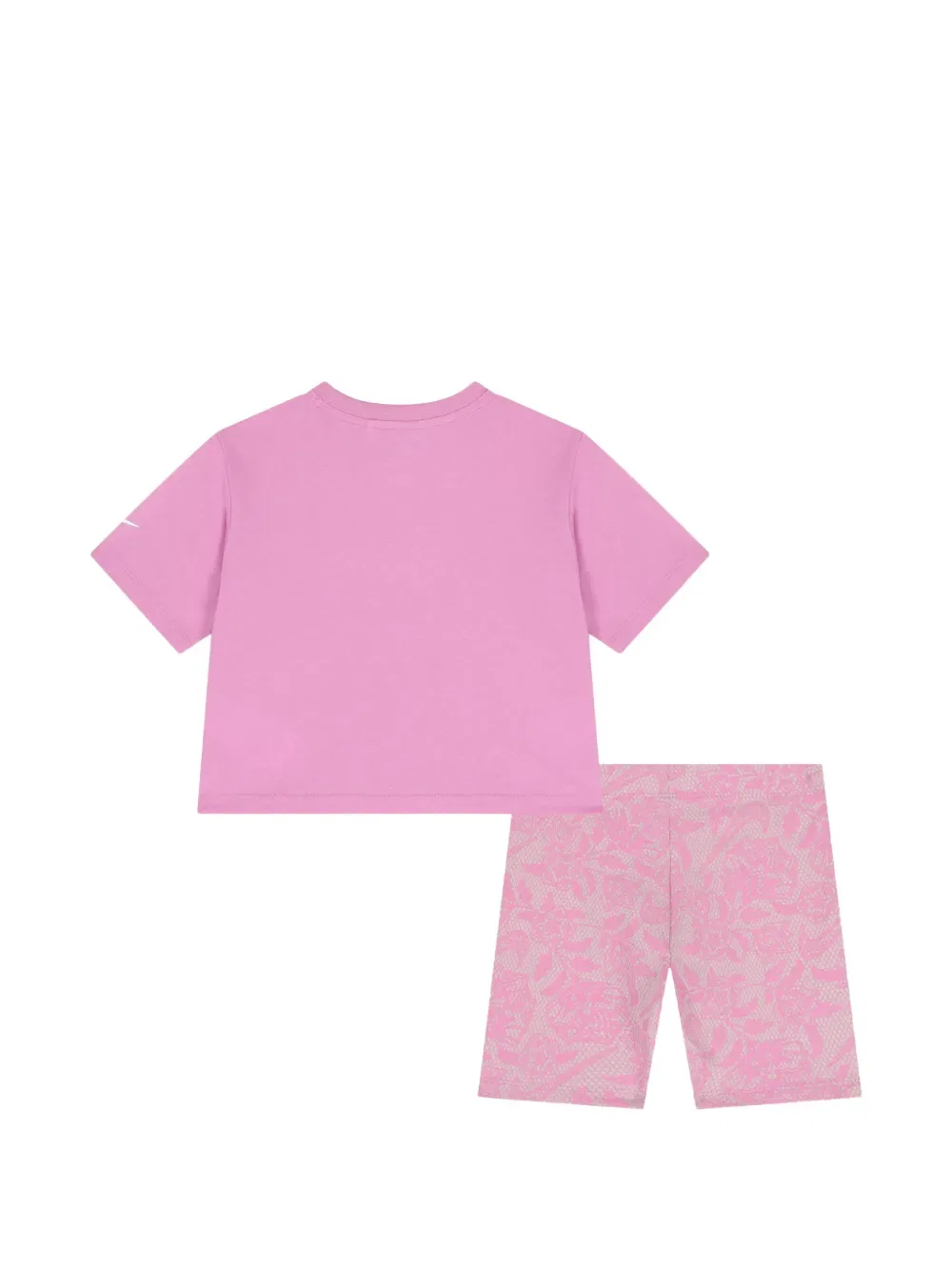 Комплект из топа и шортов с цветочным принтом Nike Kids, розовый — фото 2