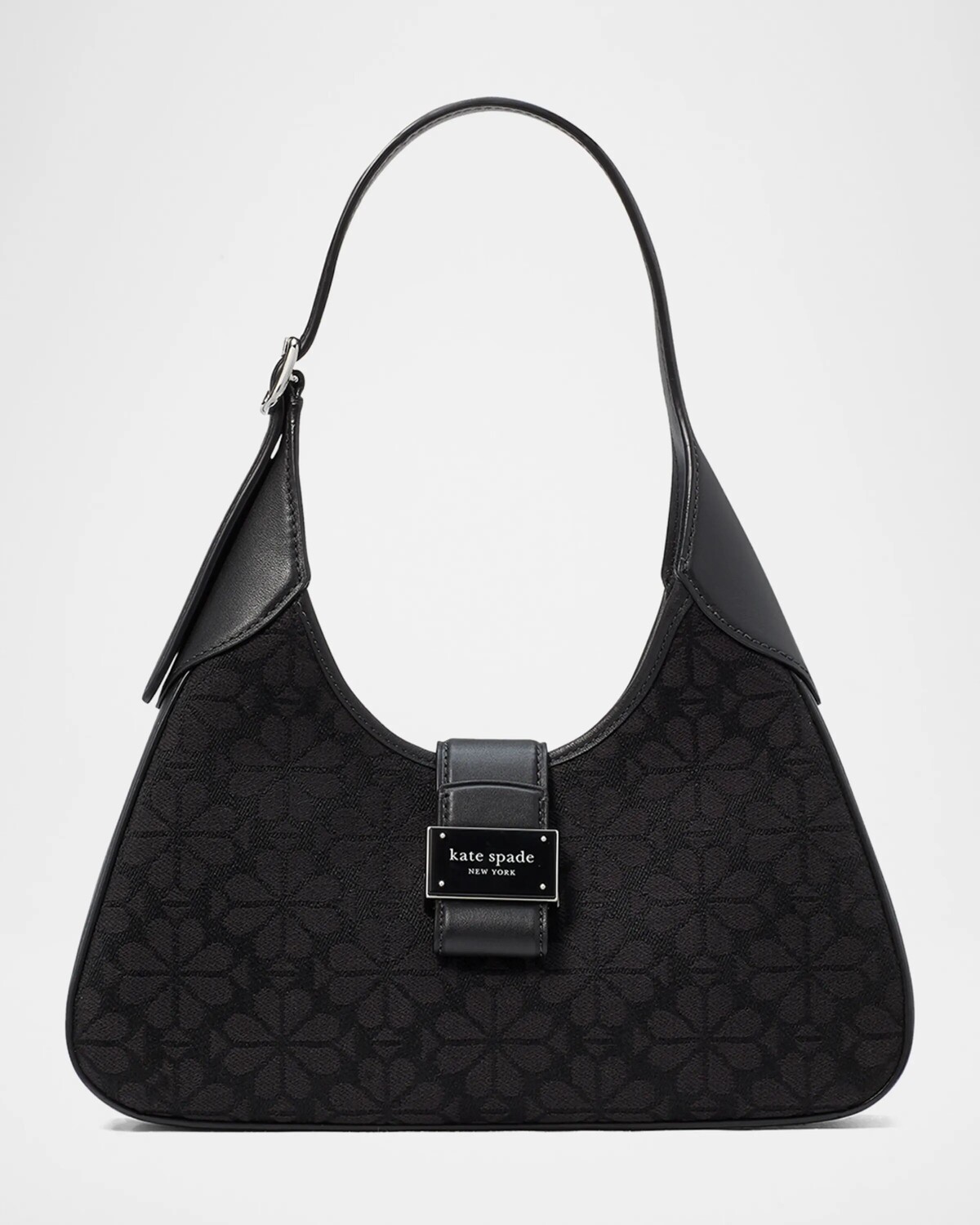 

Жаккардовая сумка на плечо с пиковым цветком Kate Spade New York, цвет Black Multi