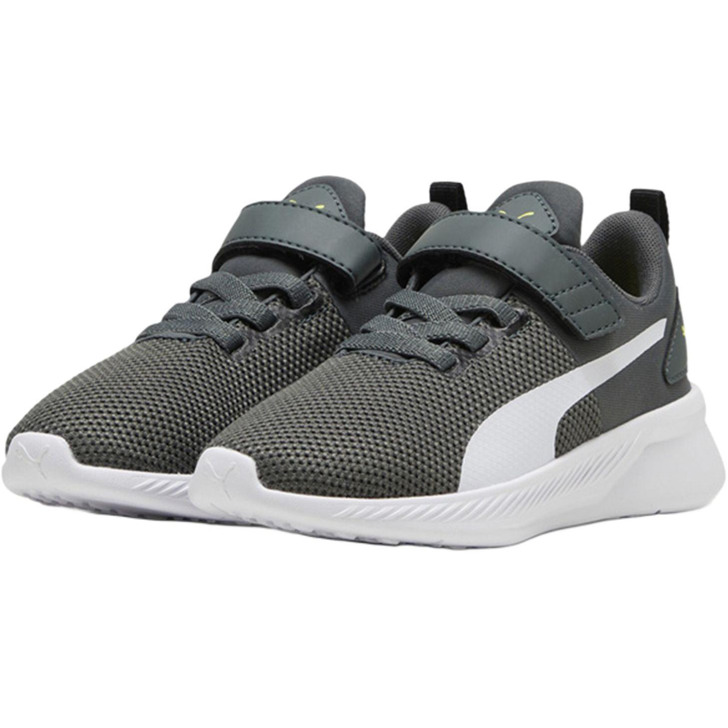 PUMA Flyer устойчивые к истиранию низкие детские беговые кроссовки gray white kids — фото 3