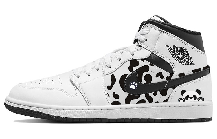 

Кроссовки Air Jordan 1 Vintage Basketball Shoes Men High-top Black/white, белый