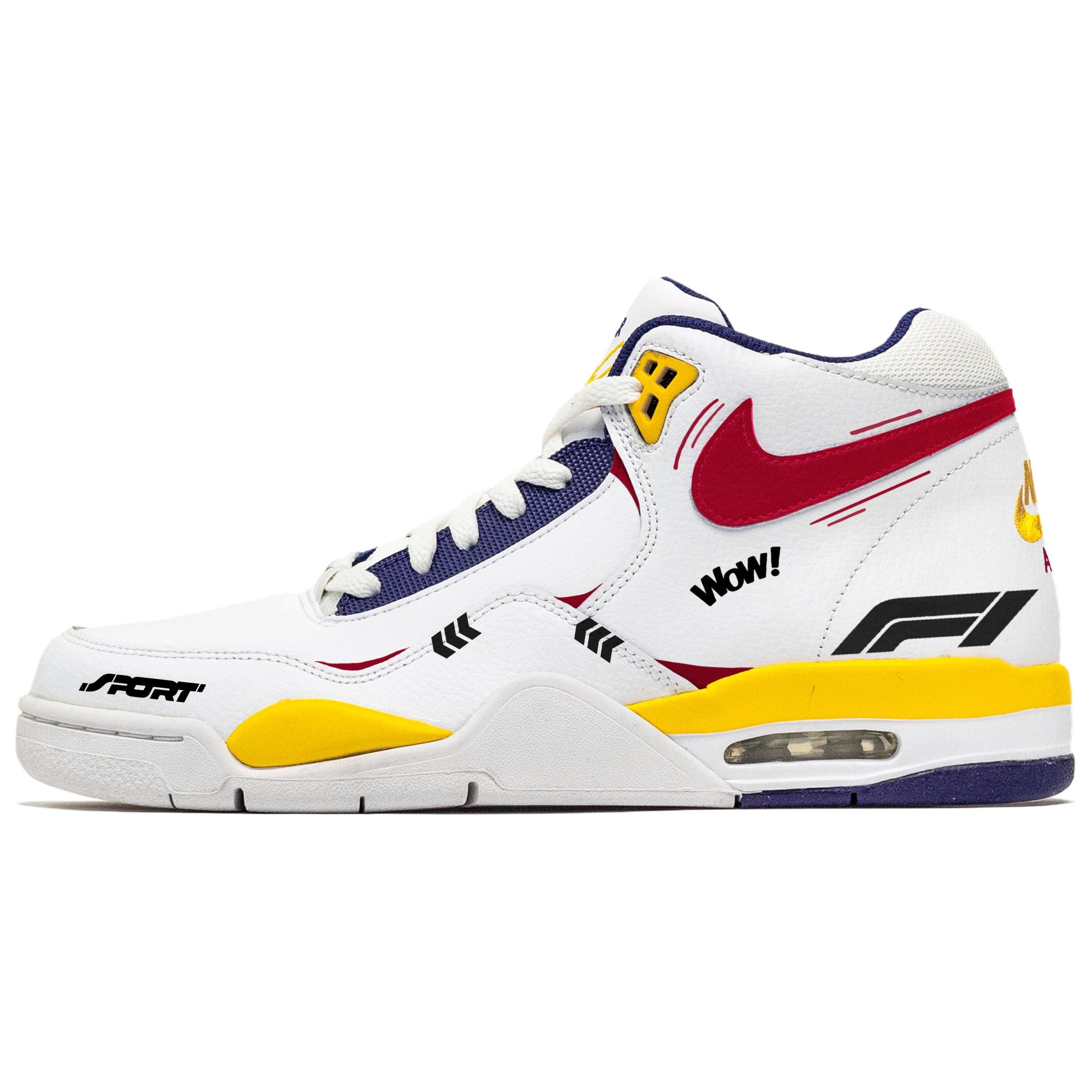 

Nike Легендарные баскетбольные кроссовки Flight Legacy Vintage мужские Mid top Black/Yellow/Red/White