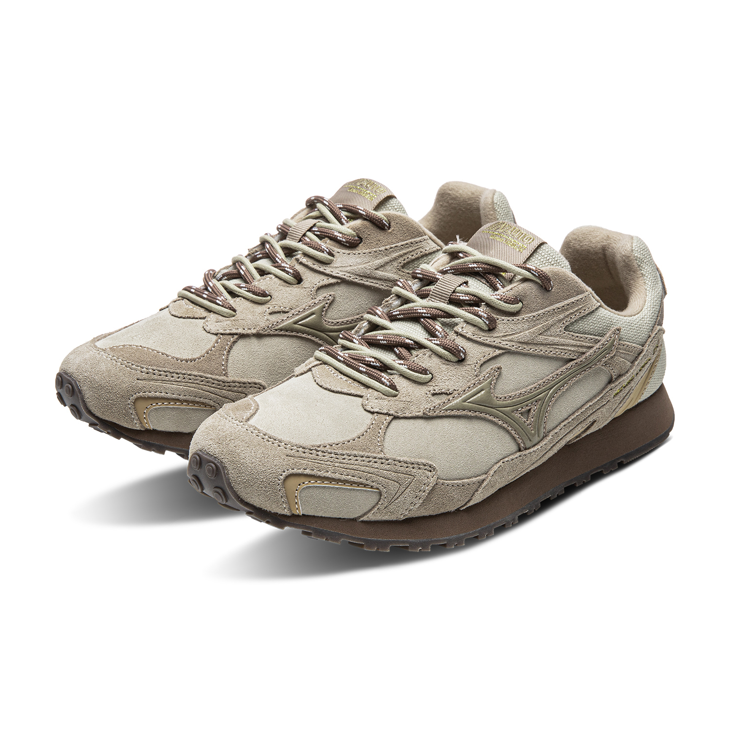 Mizuno LG 60S Лоу-топы повседневные унисекс песочный гончарный золотистый светло-бежевый/абрикосово-серый, цвет Light Beige/Apricot Gray — фото 4