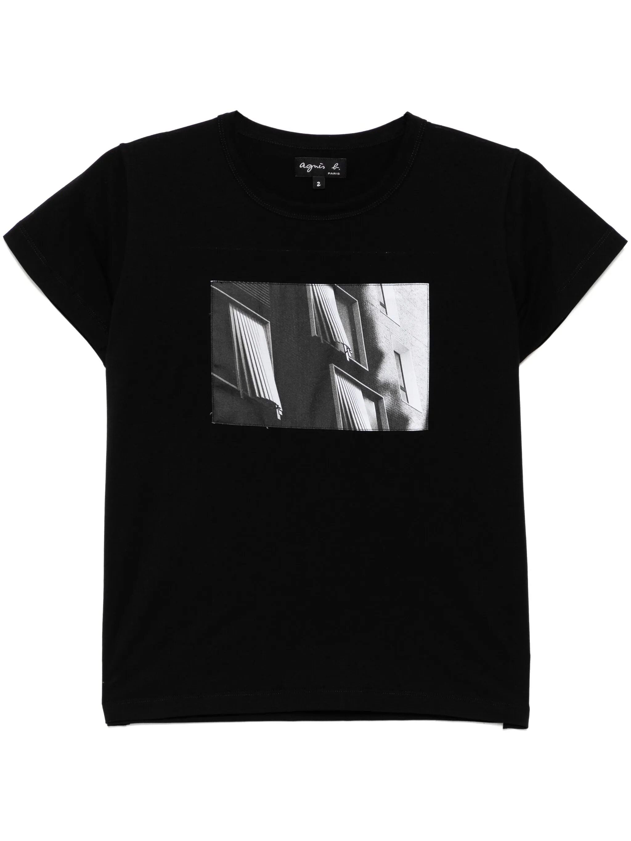 

Футболка с графичным принтом Agnès B., черный