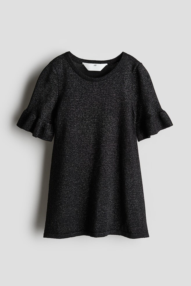 

Мерцающее трикотажное платье H&M, черный