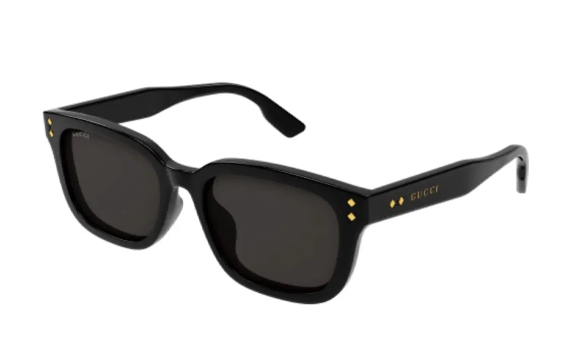 

Очки солнцезащитные Gucci Unisex Wayfarer, черный / золотой