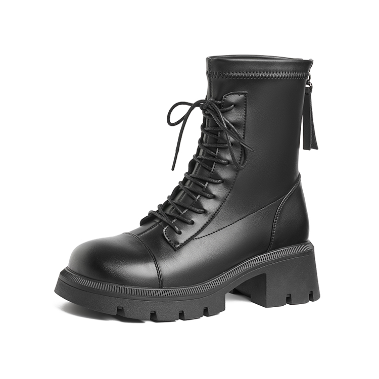 JOSINY Черные женские угги на платформе 5,5 см с меховой подкладкой, цвет Black (Fleece-Lined) — фото 3