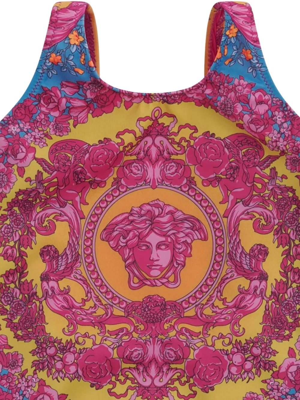 Купальник с принтом Медузы Versace Kids, розовый — фото 3