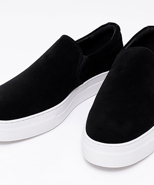 Туфли-слипоны CavariA на платформе из искусственной кожи, BLK-S (black suede)