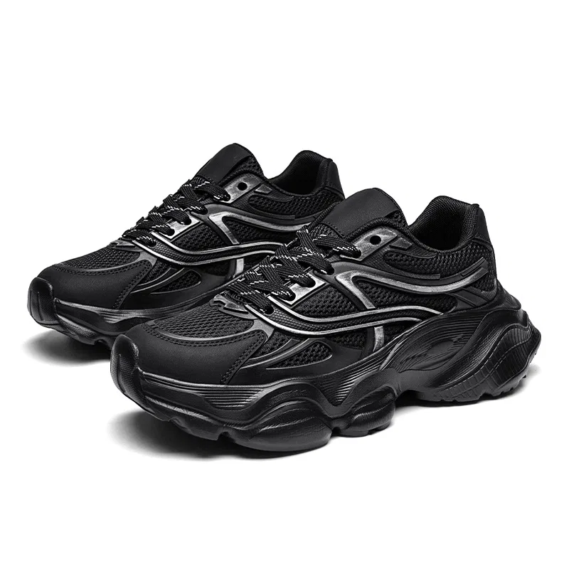 Кроссовки Chunky из кожи TELENT Black — фото 4