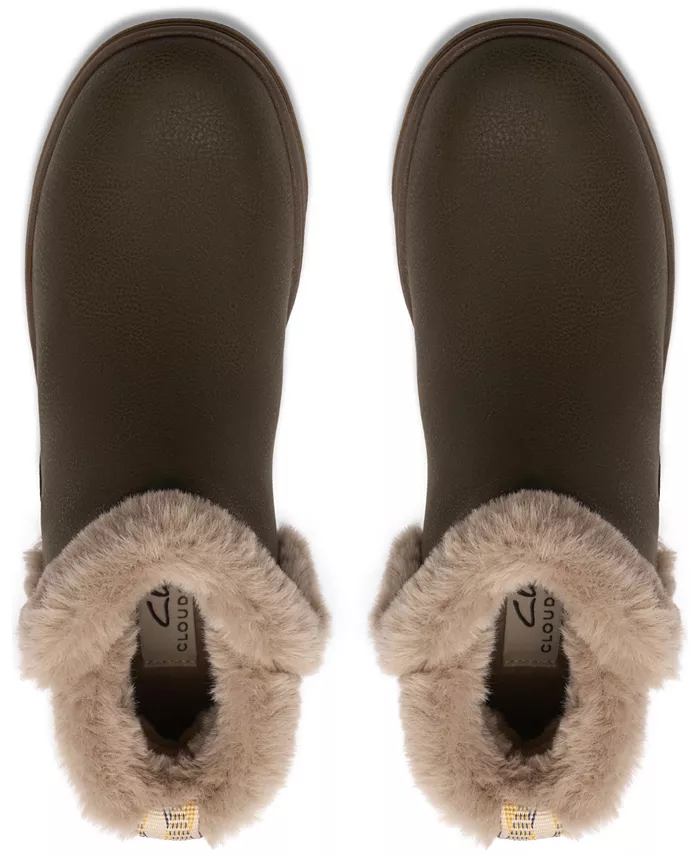 Женские ботильоны Breeze из искусственного меха Clarks, зеленый — фото 4