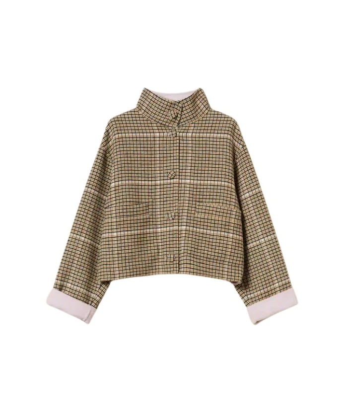 

Двусторонняя шерстяная куртка, арт. 252ap2090 Twinset, бежевый