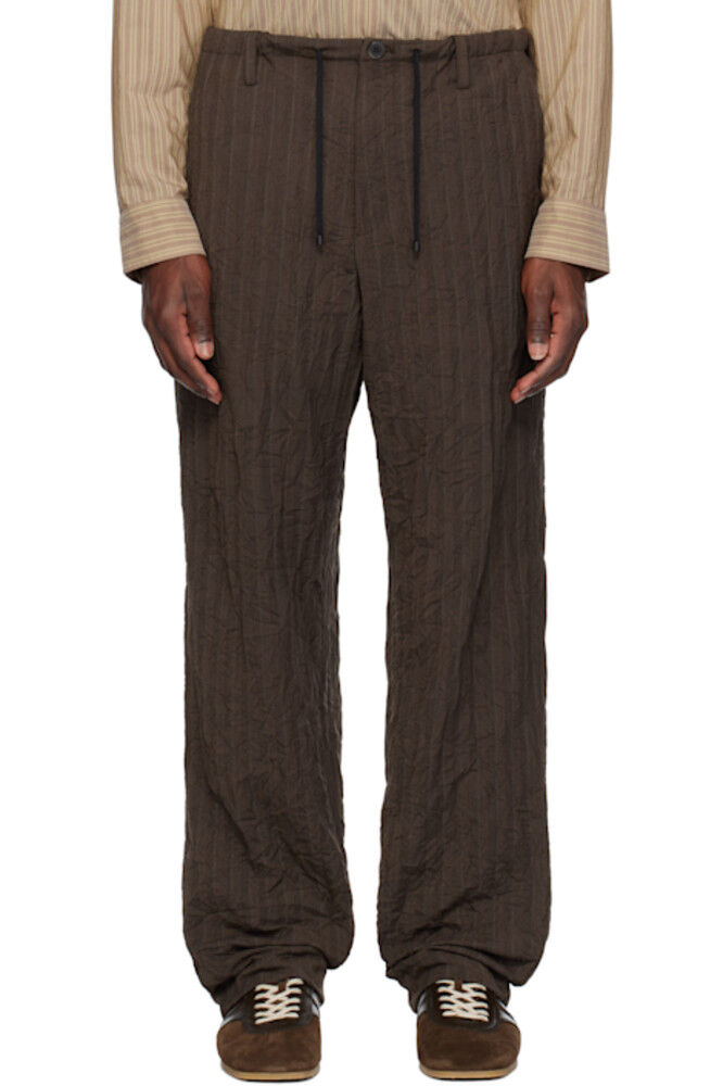 

Коричневые брюки на завязках Dries Van Noten