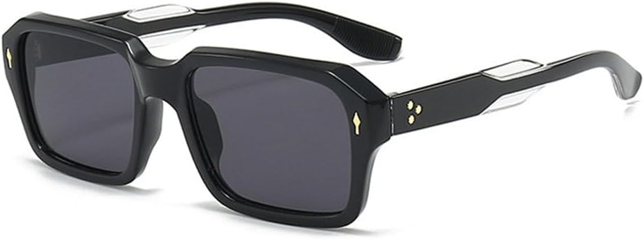 

Женские солнцезащитные очки в стиле панк с заклепками, модные, с прозрачными градиентными линзами, защита от УФ-излучения UV400. Мужские солнцезащитные очки HHZZYVY, Black Clear Gray