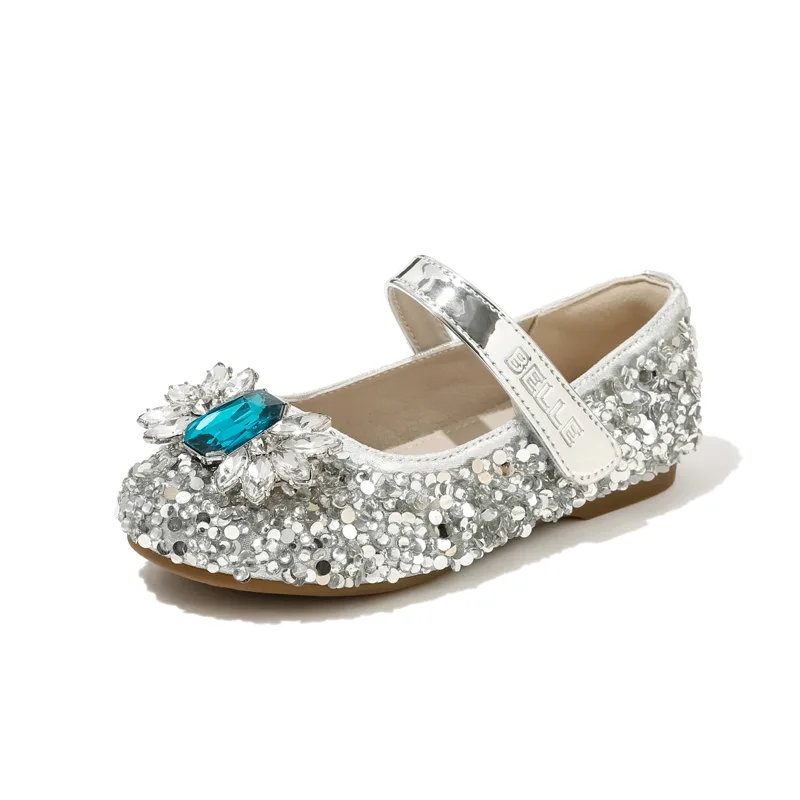 Детские кожаные туфли Low top BELLE, синий — фото 4