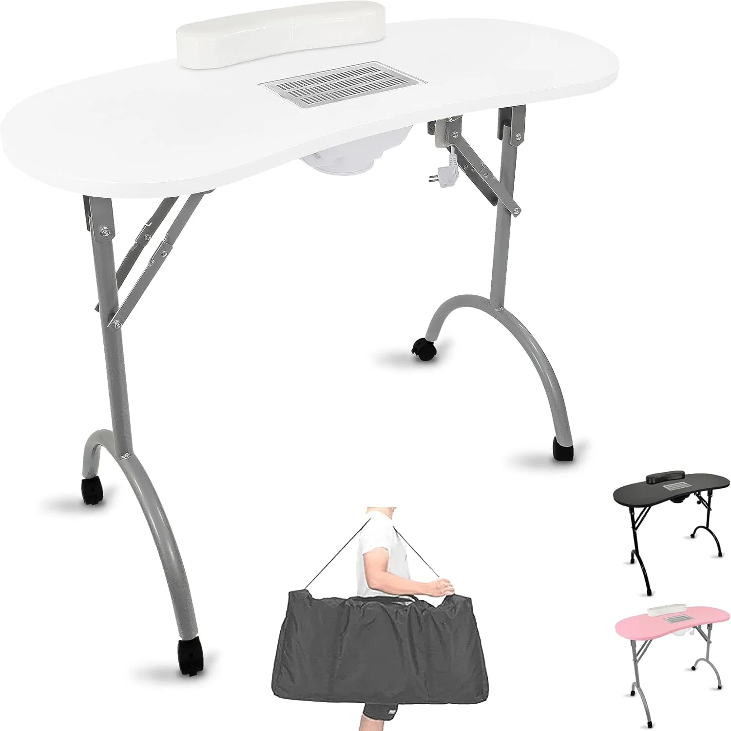 Маникюрный стол Beltom складной с вытяжкой Beltom, White