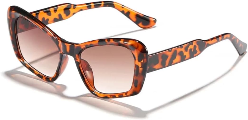 

Солнцезащитные очки с защитой от УФ-излучения UV400 | Маленькие заклепки «кошачий глаз», конфетный цвет | для женщин и мужчин, для занятий спортом на открытом воздухе и вождения DSVIGF, Leopard-brown