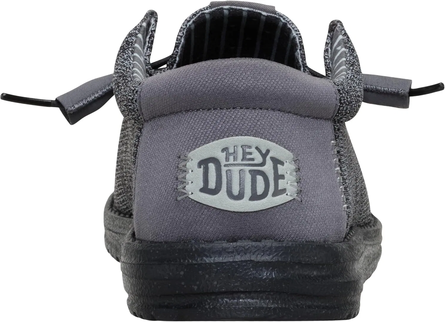 Лоферы мужские HEYDUDE Wally Stretch Sox, серо-гранитный/черный — фото 3