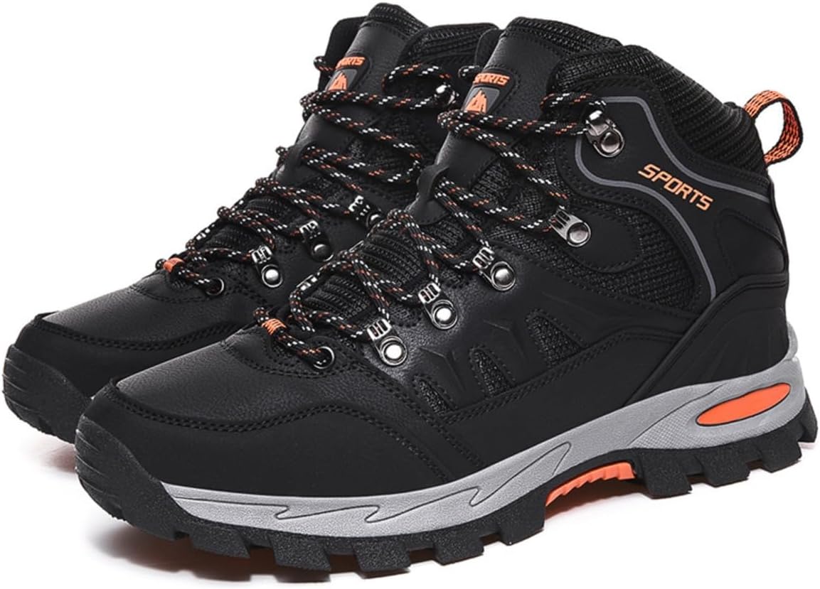 

Прочные походные ботинки для мужчин с водонепроницаемым верхом и противоскользящей подошвой для активного отдыха на природе и прогулок по тропам Zixcplaz, черный