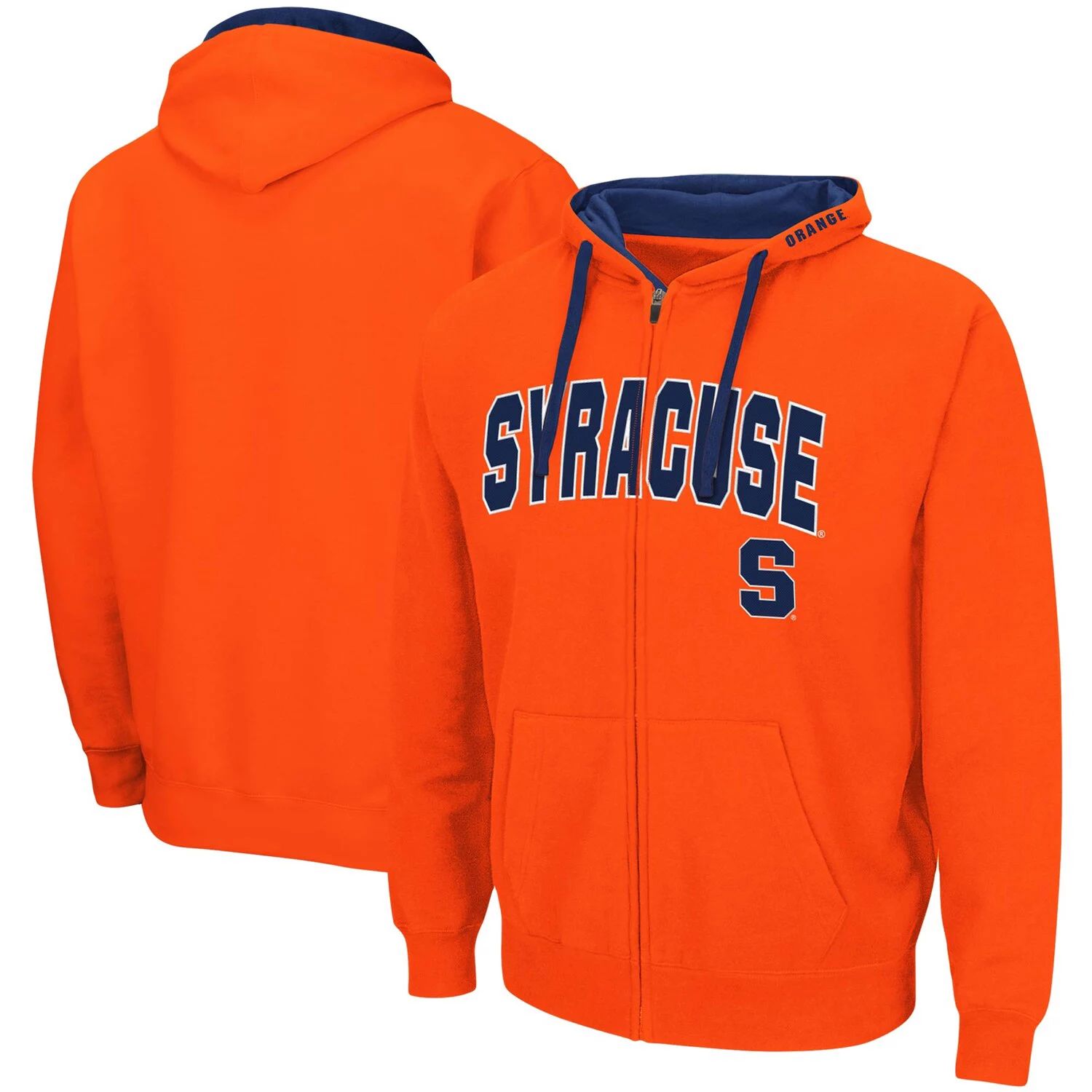 

Мужская толстовка с молнией во всю длину Orange Syracuse Orange Big & Tall Colosseum