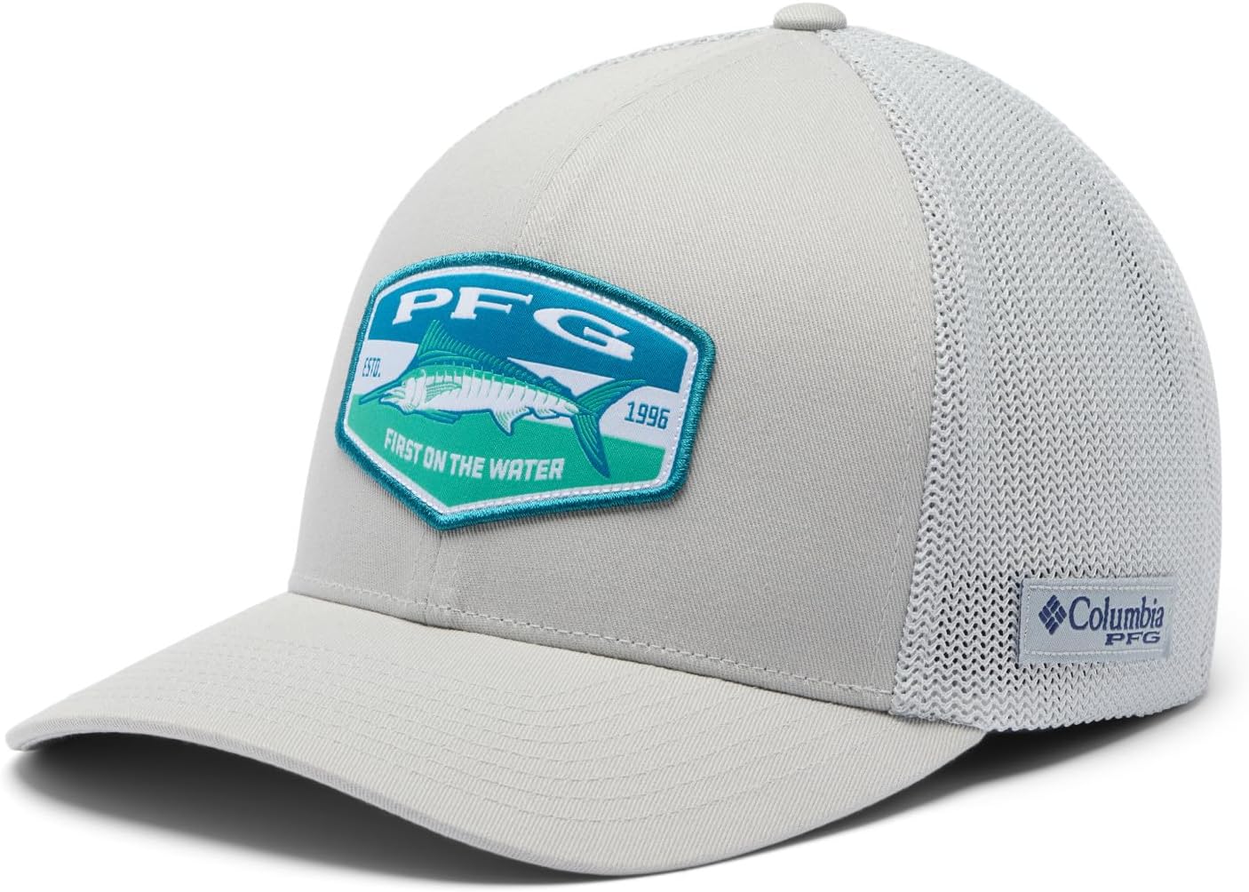 

Бейсболка Columbia Unisex-Adult PFG Patch Mesh, Cool Grey/Big Badge Marlin