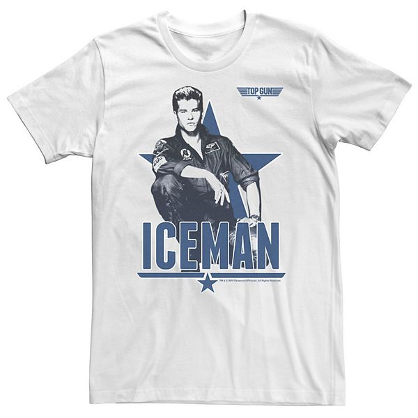 

Футболка с портретом Iceman из Top Gun для больших размеров Licensed Character