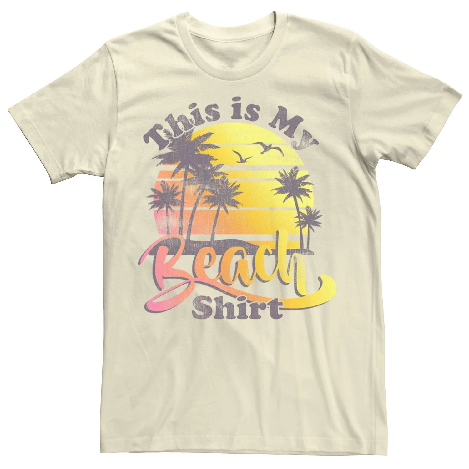 

Мужская пляжная рубашка с градиентом и футболкой This Is My Beach Licensed Character