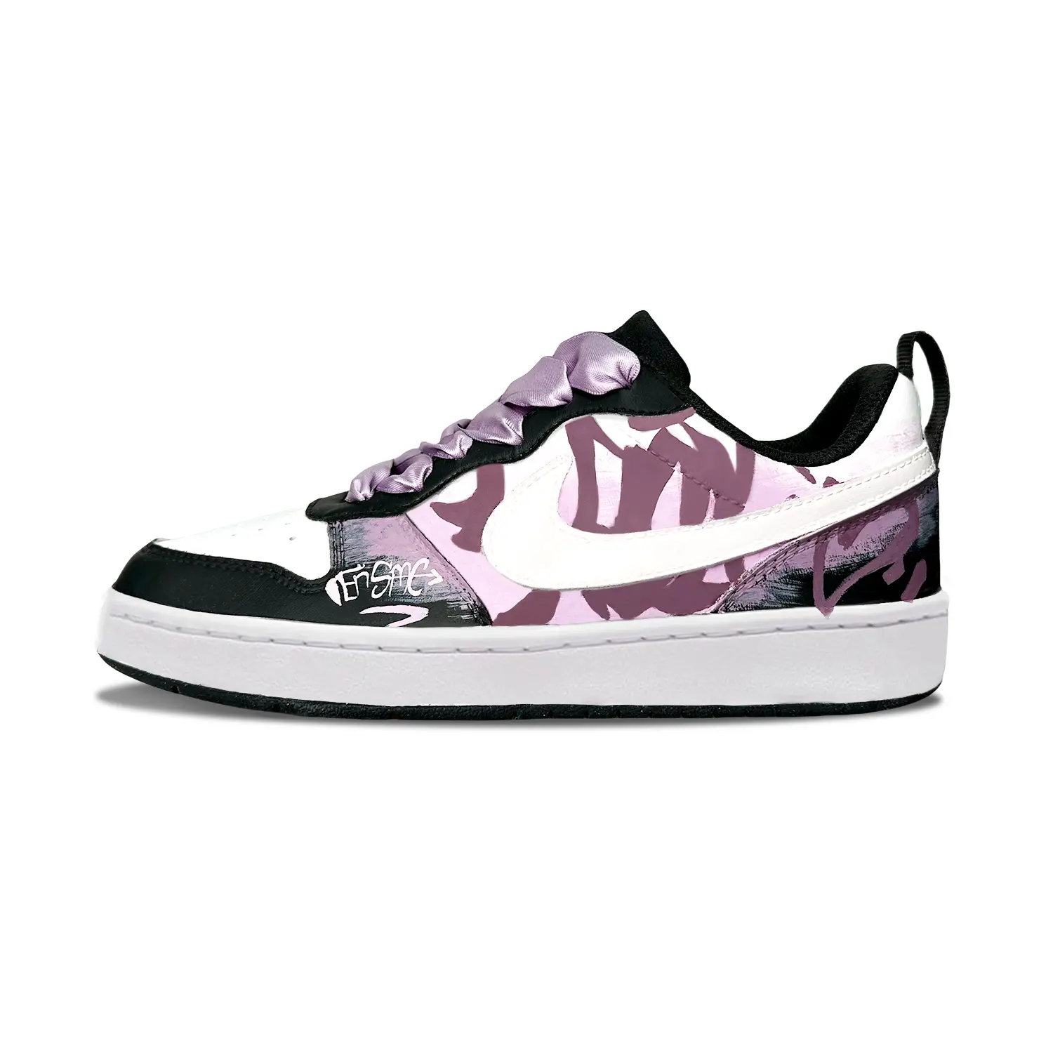 

Кроссовки Nike Court Borough Skateboarding Shoes Women's Low-top Purple, черный