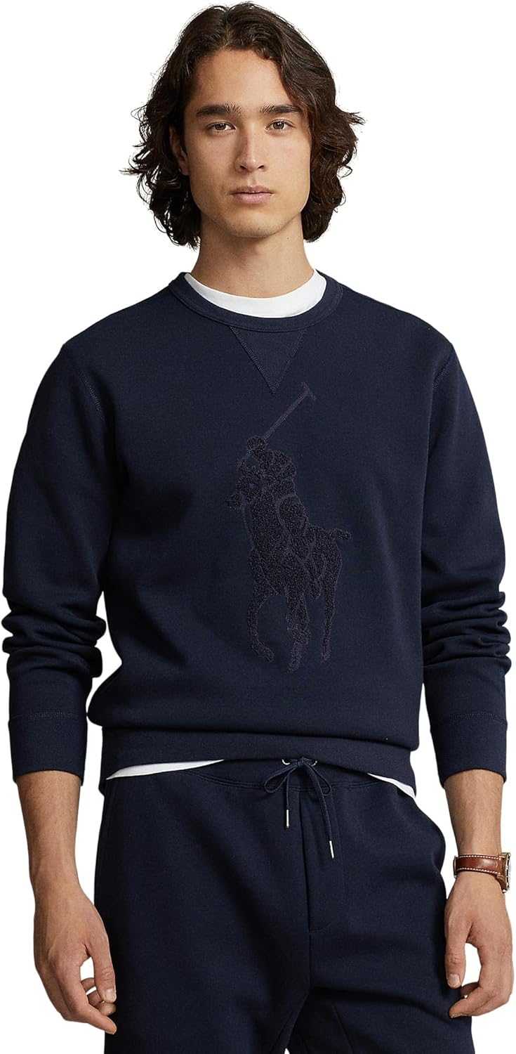 

POLO RALPH LAUREN мужской свитшот Big Pony двойной вязки, Aviator Navy