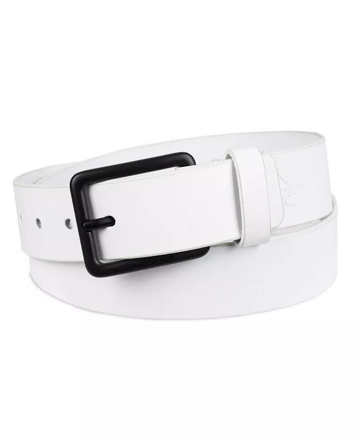 

Мужской повседневный кожаный ремень Bridle Calvin Klein, белый