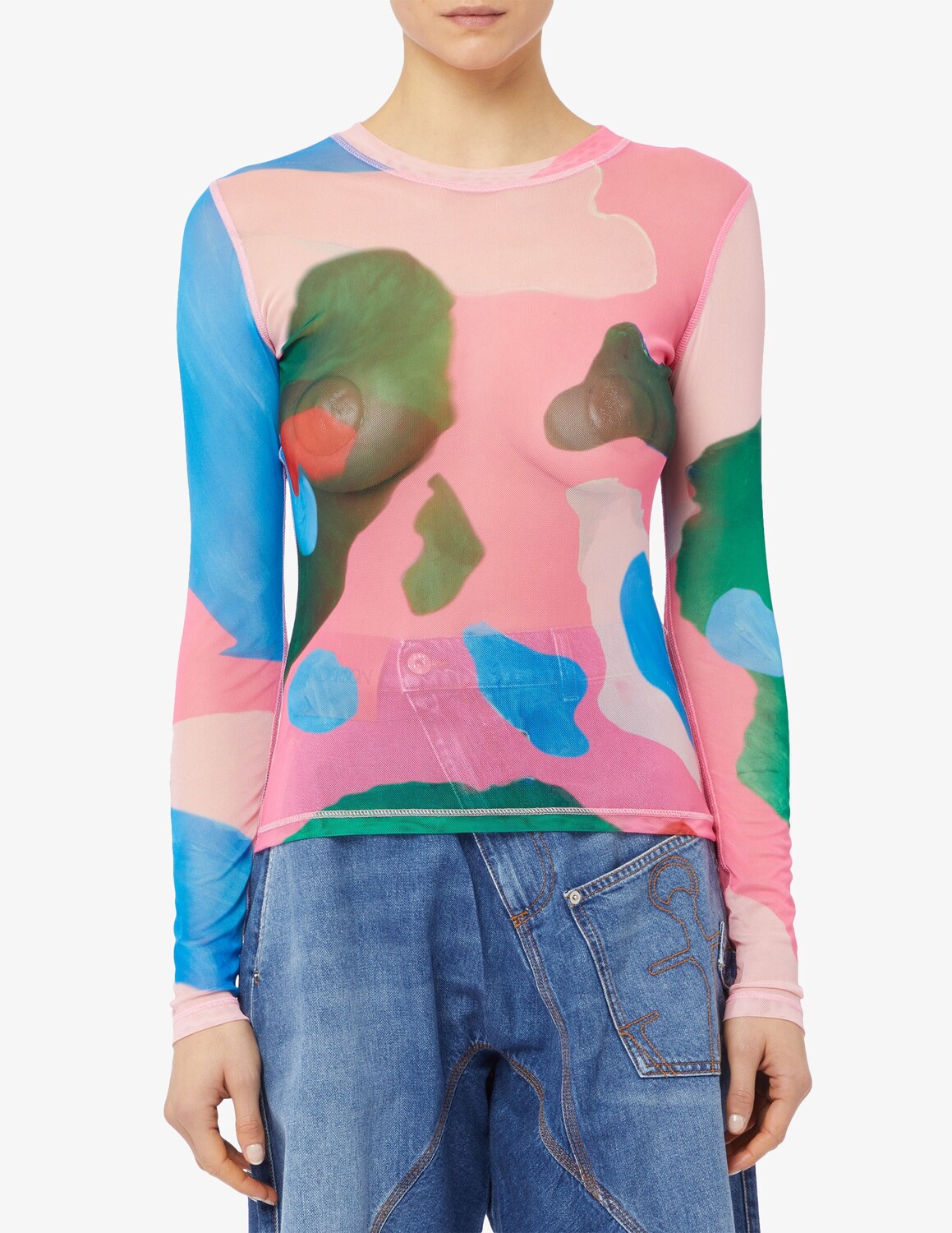 

Топ с длинными рукавами JW Anderson, розовый