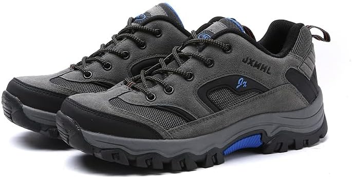 

Мужская походная обувь Легкие противоскользящие туфли для прогулок на открытом воздухе, дышащие удобные кроссовки для мужчин, нескользящие повседневные кроссовки Qacksv, серый