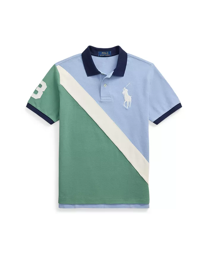 

Футболка-поло Big Boys Big Pony с сетчатыми вставками Polo Ralph Lauren, мультиколор