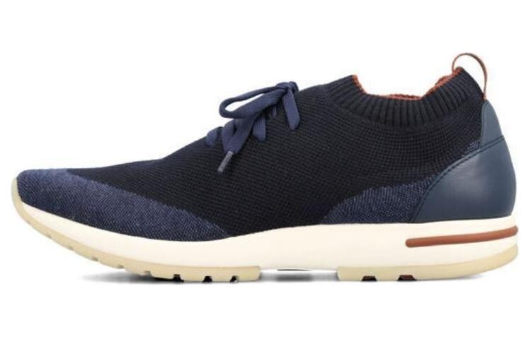 Кроссовки Loro Piana Lifestyle Shoes Men Low-top Black/Blue, черный/синий