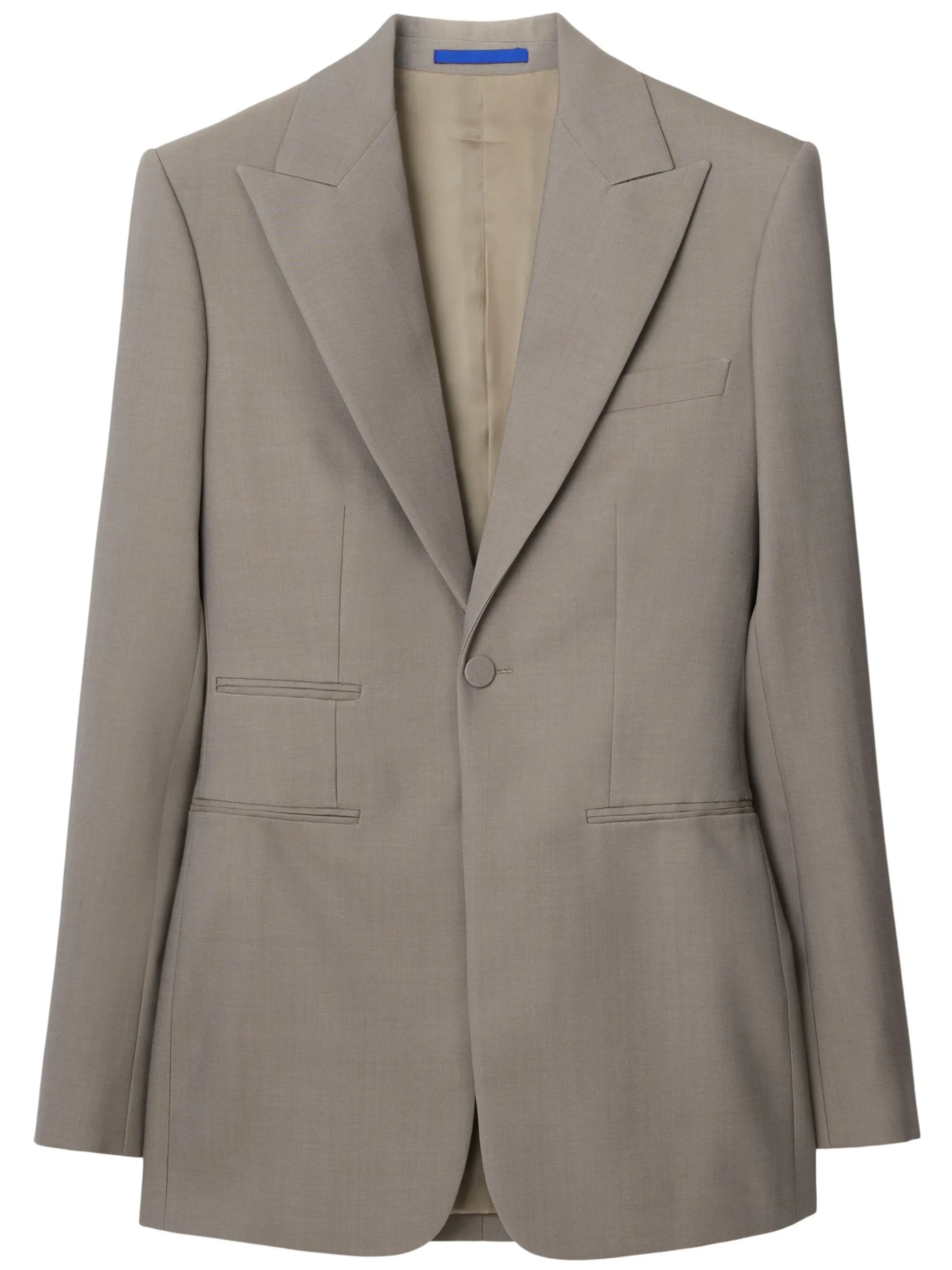 

Шерстяной однобортный пиджак Burberry, нейтральный