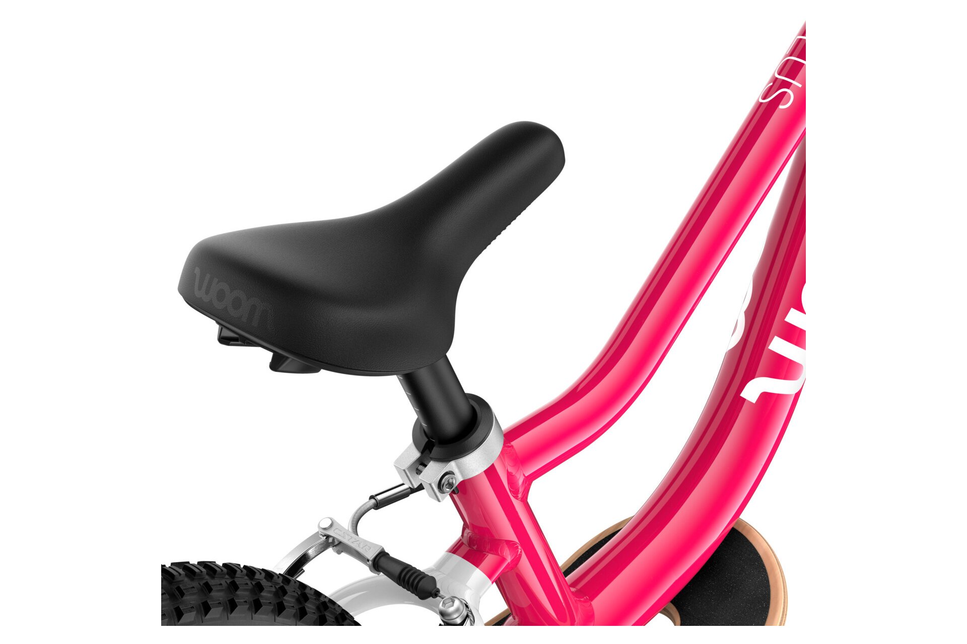 Детский велосипед WOOM GO 1+ - 14 дюймов - 2025, цвет Pink|hot pink — фото 4