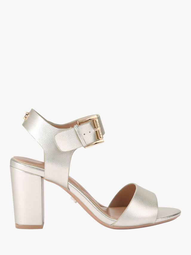 Сандалии Sadie с открытым носком и квадратным каблуком Carvela, Gold