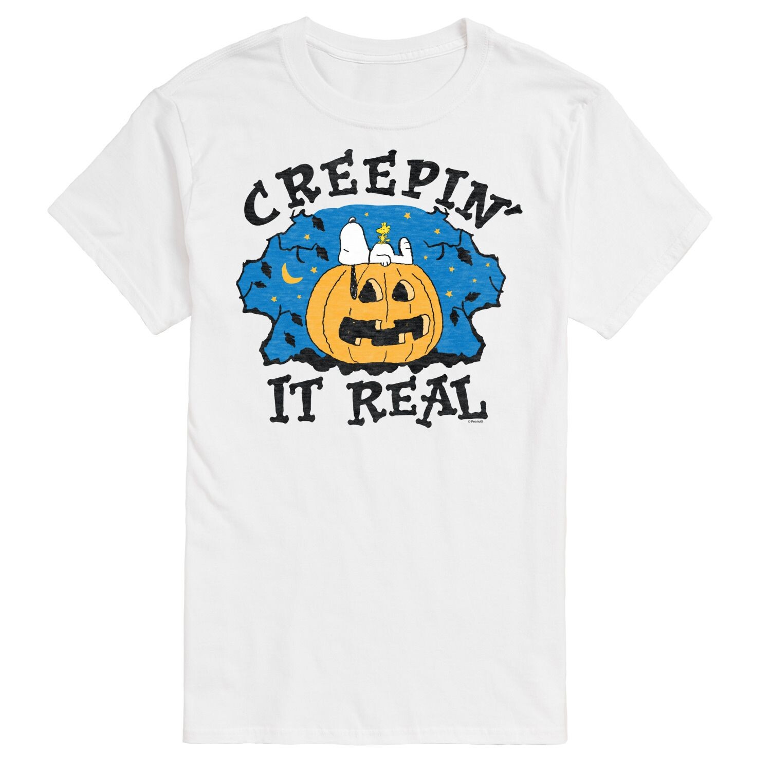

Футболка Big & Tall Peanuts Creepin It Real Licensed Character, белый